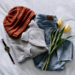 Orange knit cap